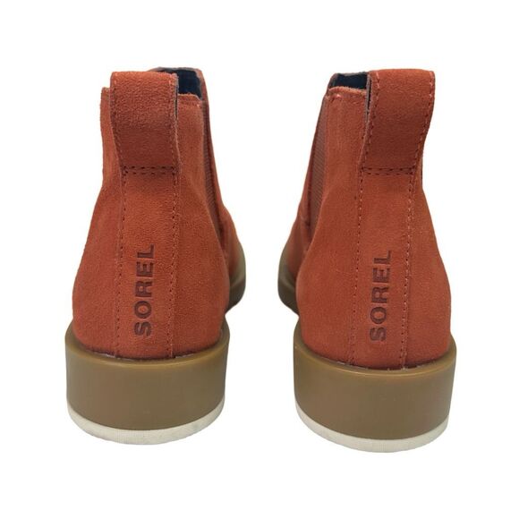 SOREL Emelie II Chelsea WP Leather Warp Red / Gum 2 Booties - Size 5.5 - Picture 5 of 10